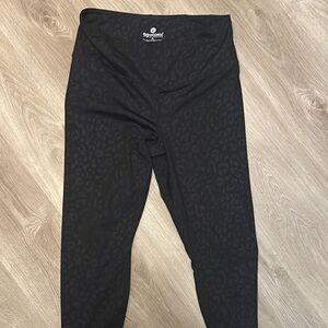 90 Degree by Reflex Black Leopard Print Leggings XL